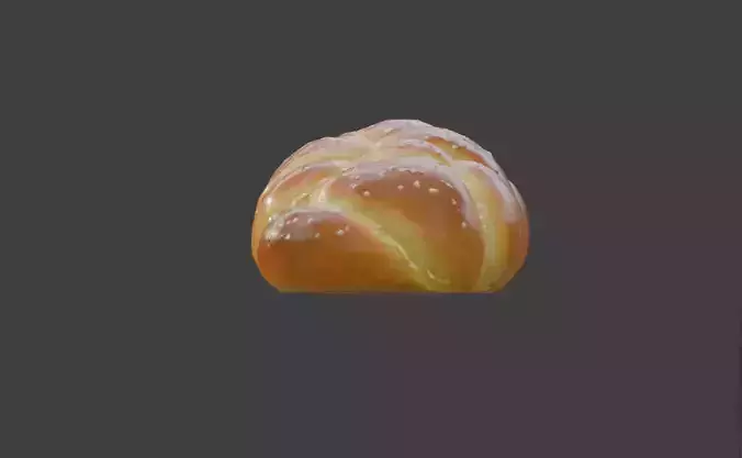 Bread Delight Low-poly 3D model 4