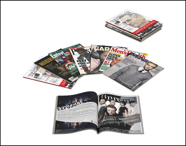 Magazine set of blank notebooks 3D model