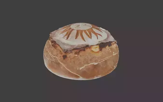 Sunburst Bread Low-poly 3D model