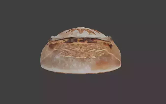 Sunburst Bread Low-poly 3D model 4