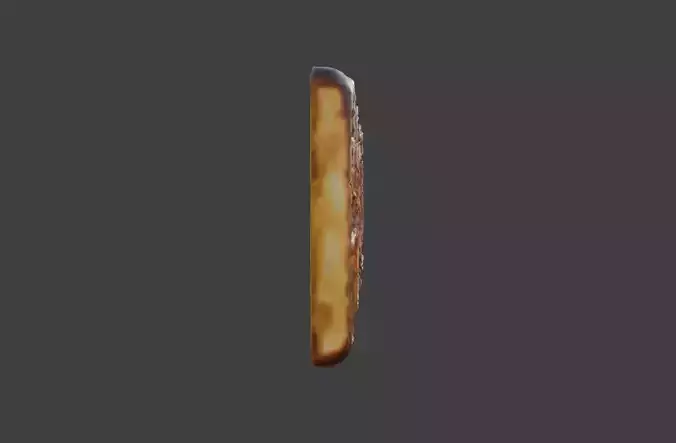 Bread Typography FOOD Low-poly 3D model 3