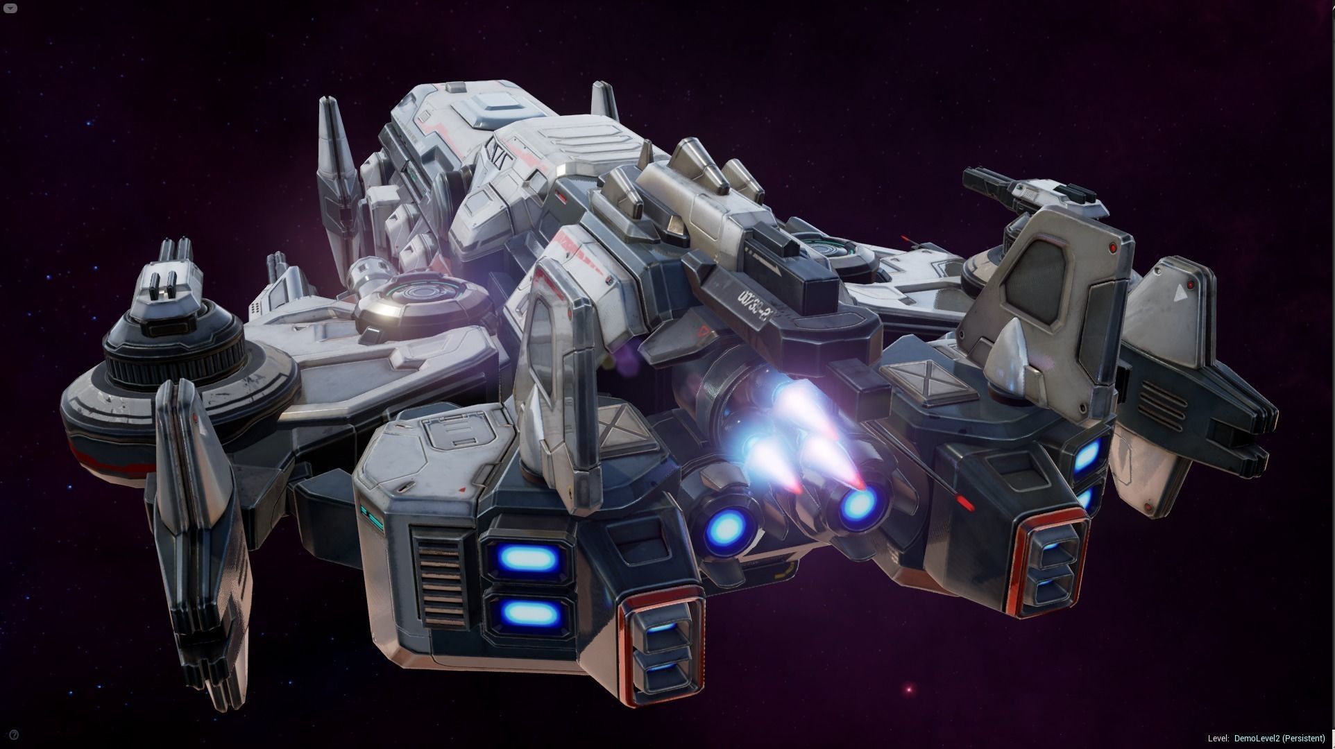 Spaceship Nemesis - low poly Low-poly 3D model_5