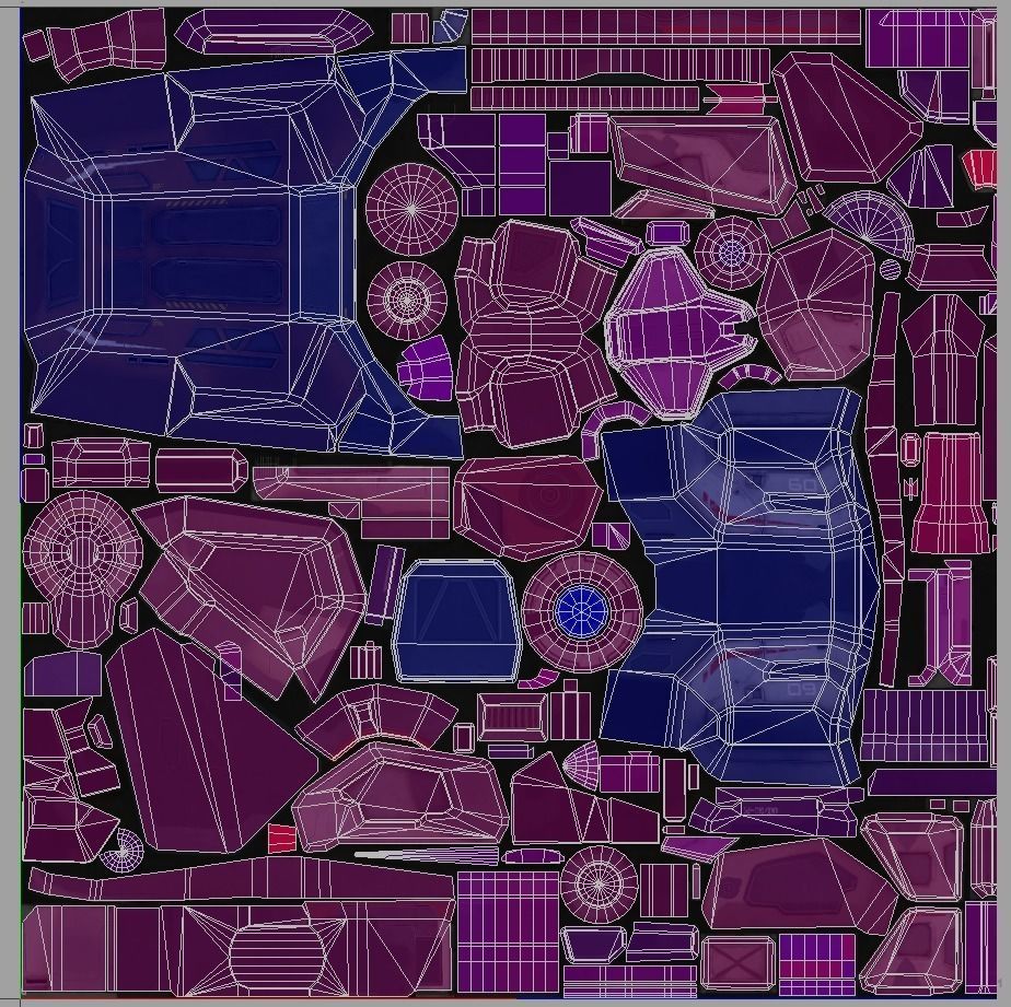 Spaceship Nemesis - low poly Low-poly 3D model_47