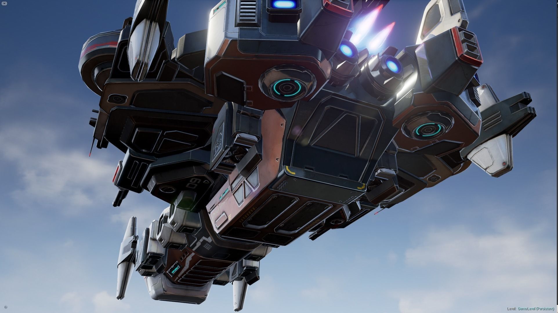 Spaceship Nemesis - low poly Low-poly 3D model_11