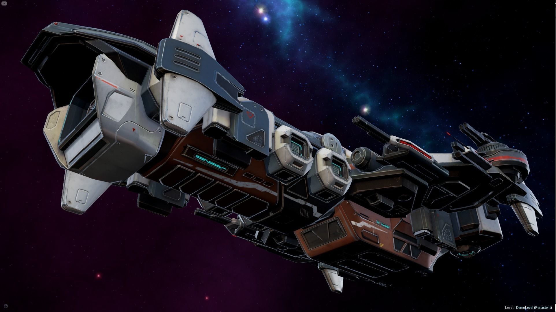 Spaceship Nemesis - low poly Low-poly 3D model_30