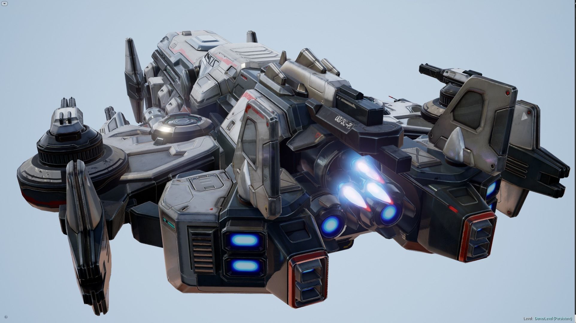 Spaceship Nemesis - low poly Low-poly 3D model_20