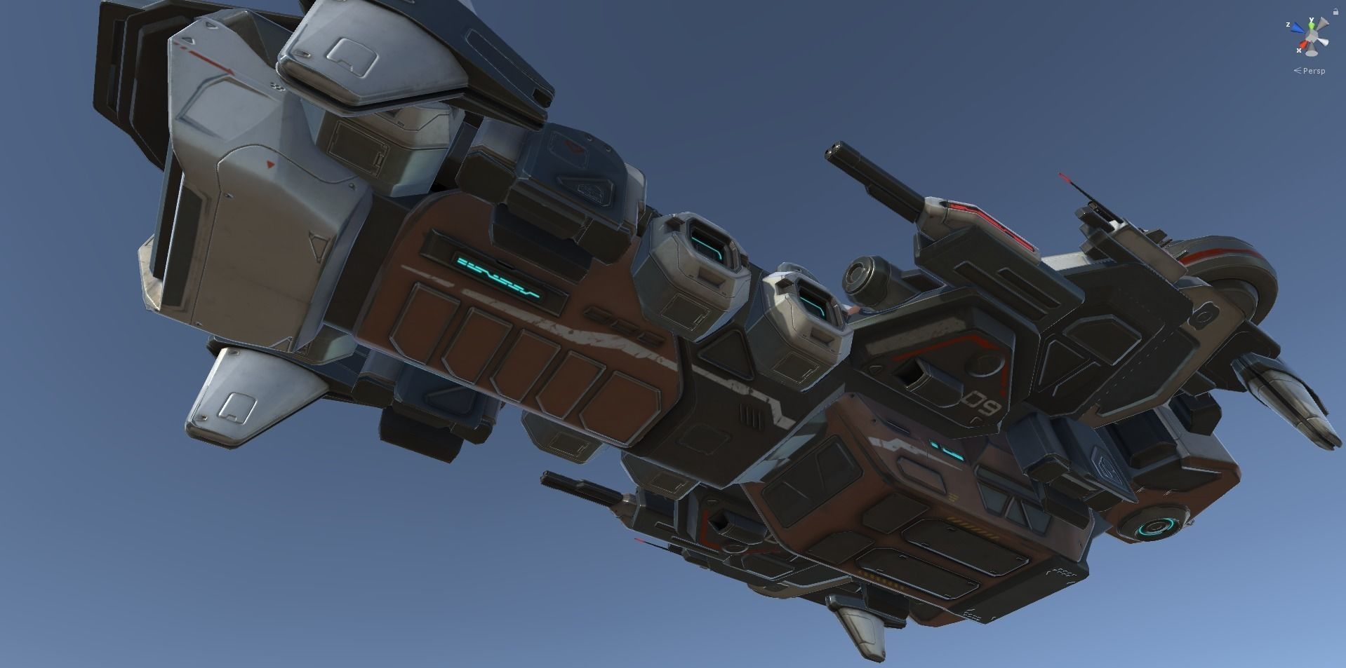 Spaceship Nemesis - low poly Low-poly 3D model_55