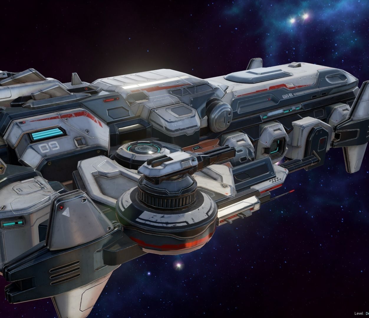 Spaceship Nemesis - low poly Low-poly 3D model_4