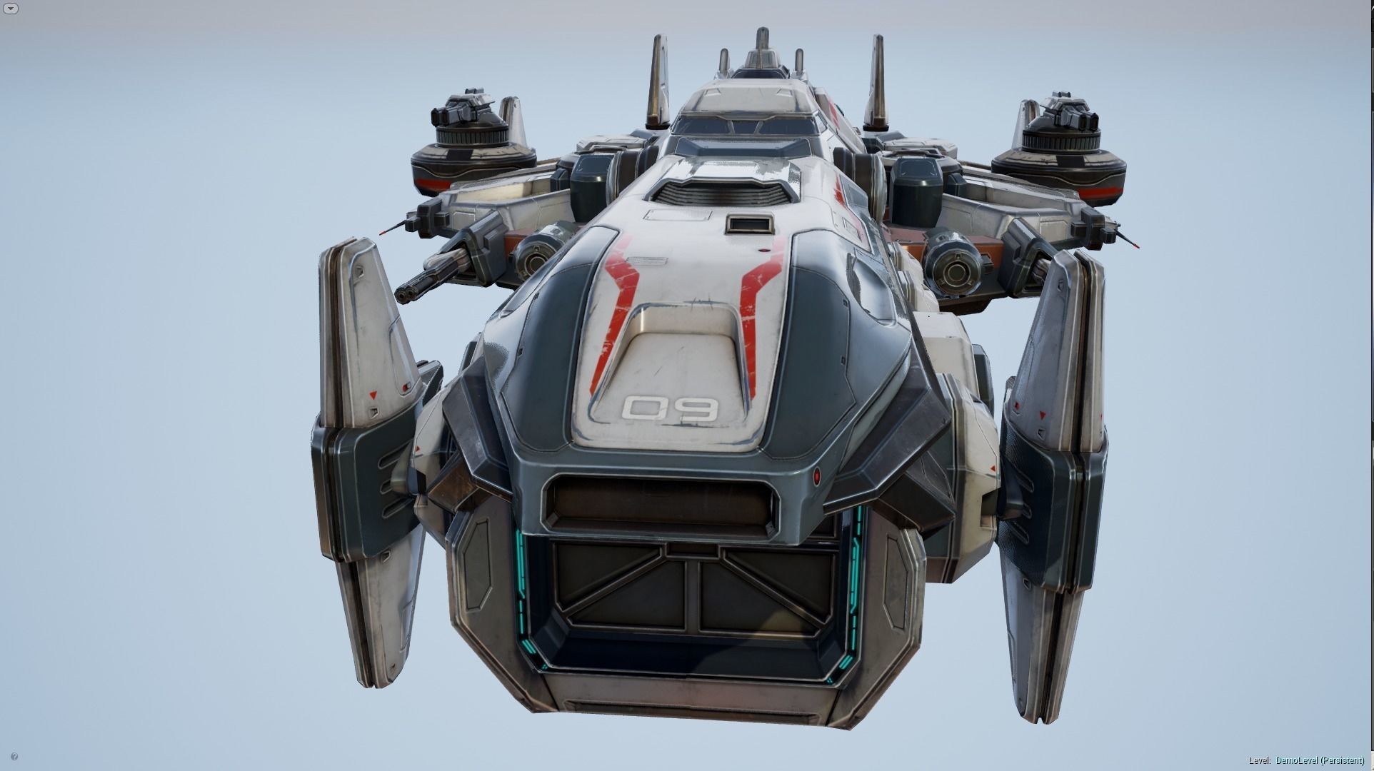 Spaceship Nemesis - low poly Low-poly 3D model_26