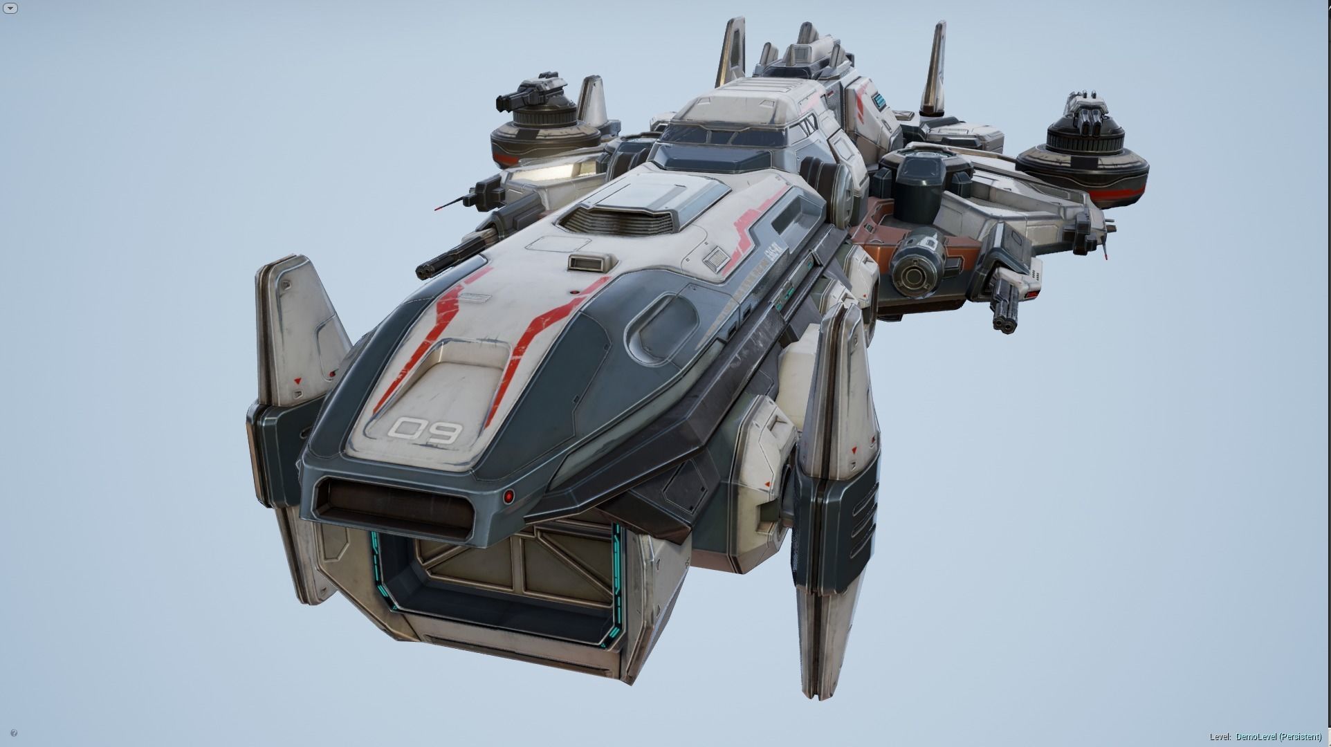 Spaceship Nemesis - low poly Low-poly 3D model_15