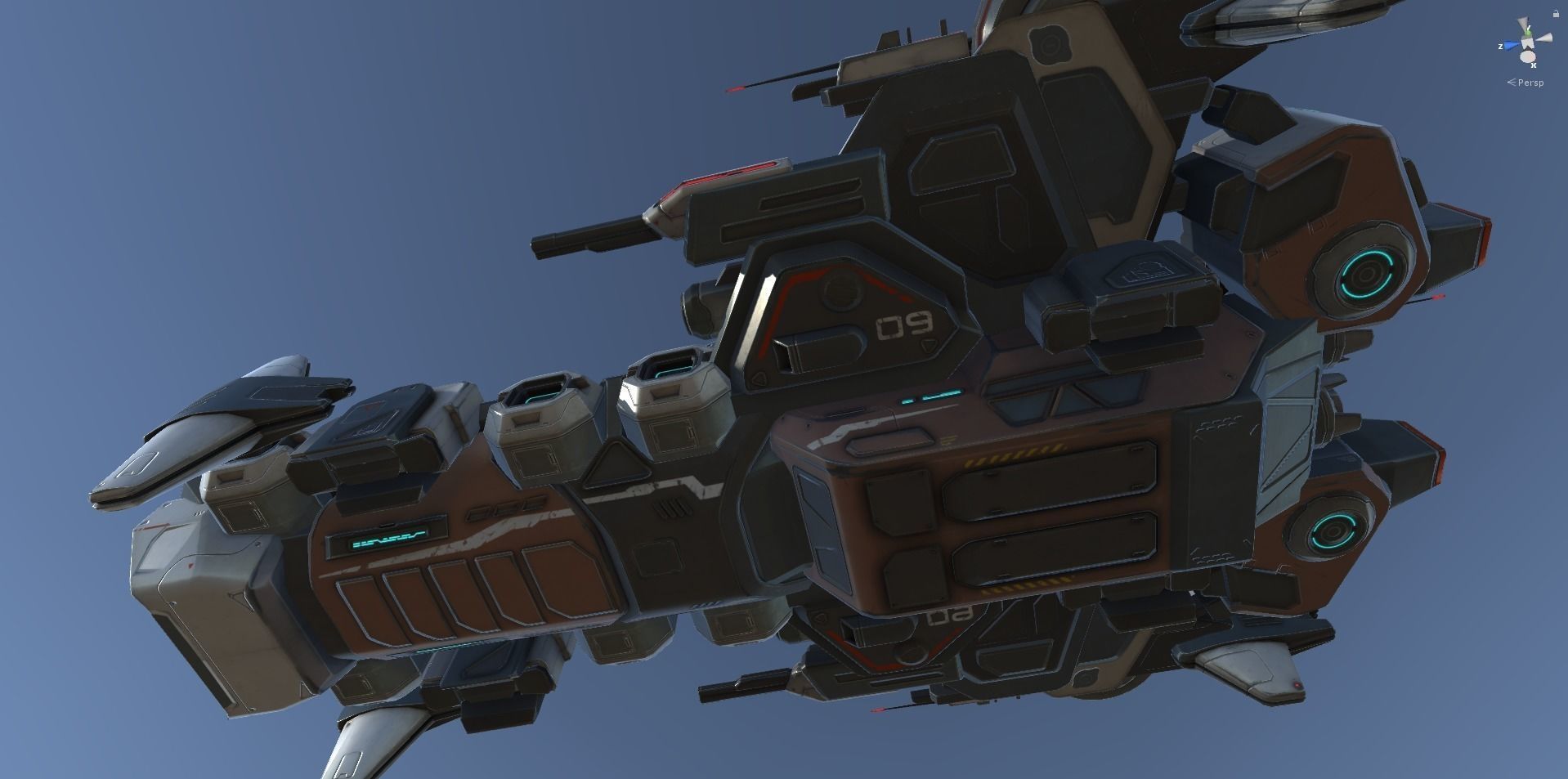 Spaceship Nemesis - low poly Low-poly 3D model_51