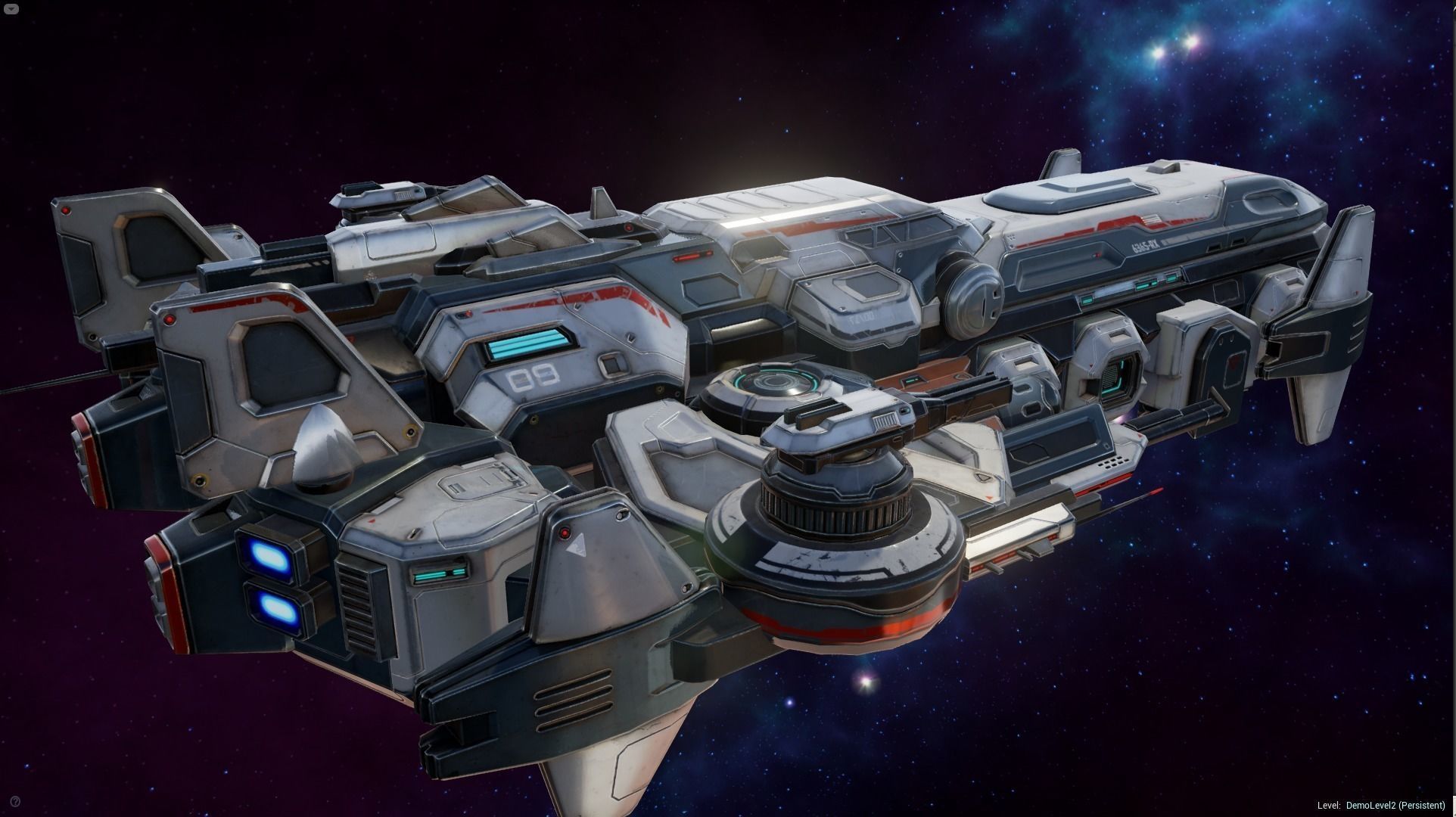 Spaceship Nemesis - low poly Low-poly 3D model_31