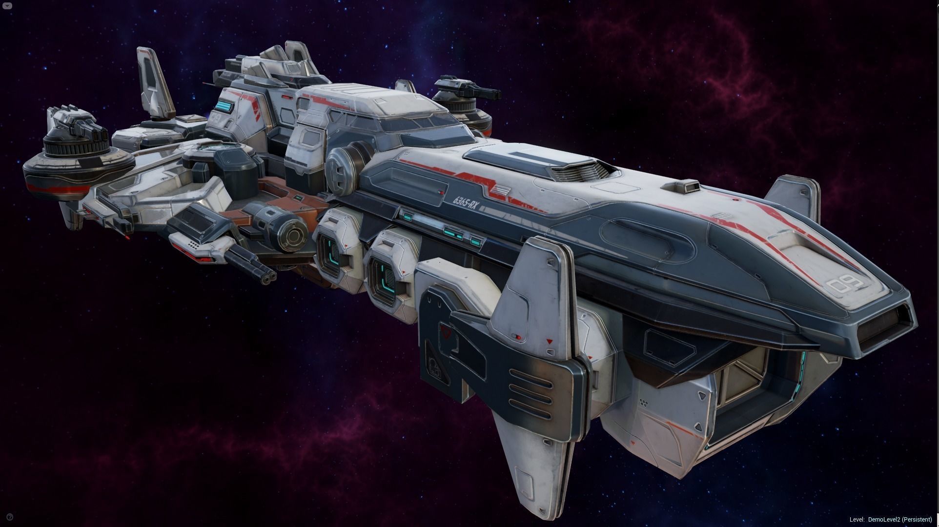 Spaceship Nemesis - low poly Low-poly 3D model_32