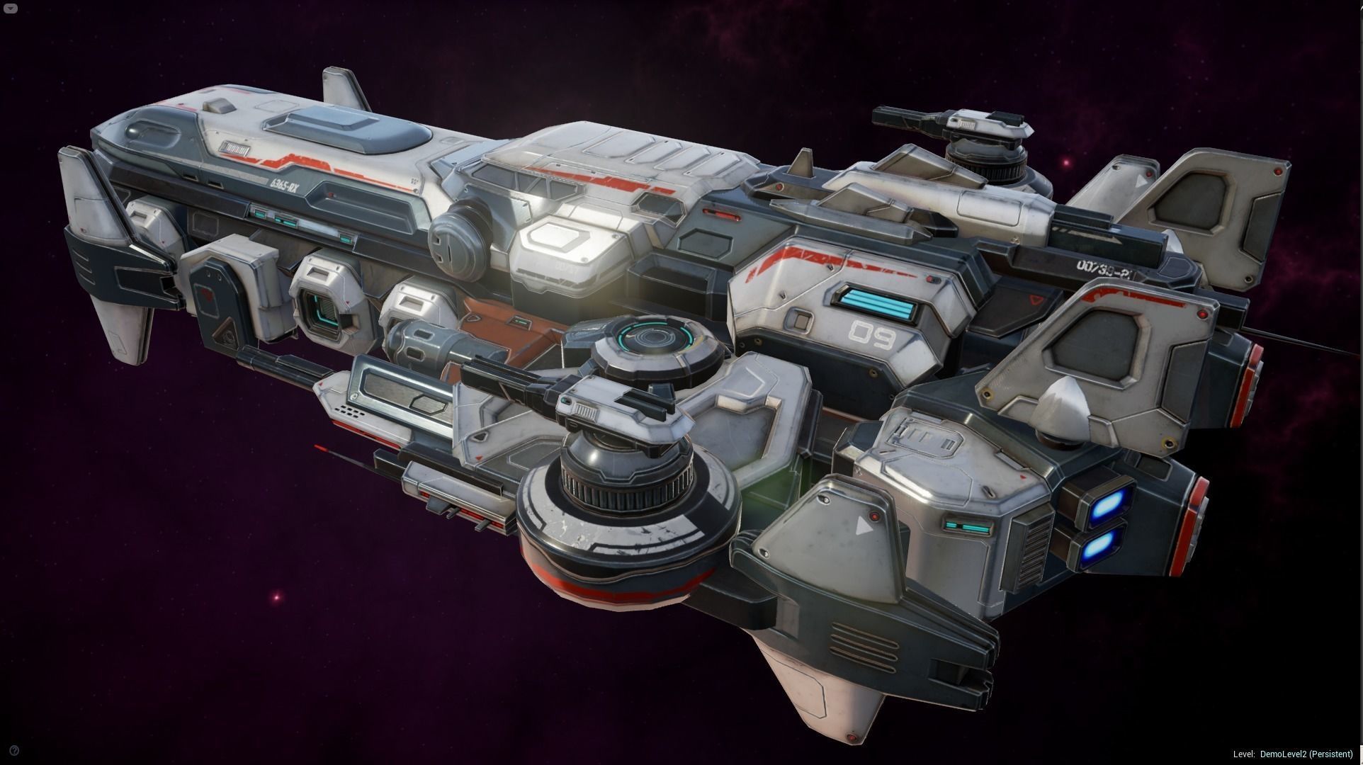 Spaceship Nemesis - low poly Low-poly 3D model_29