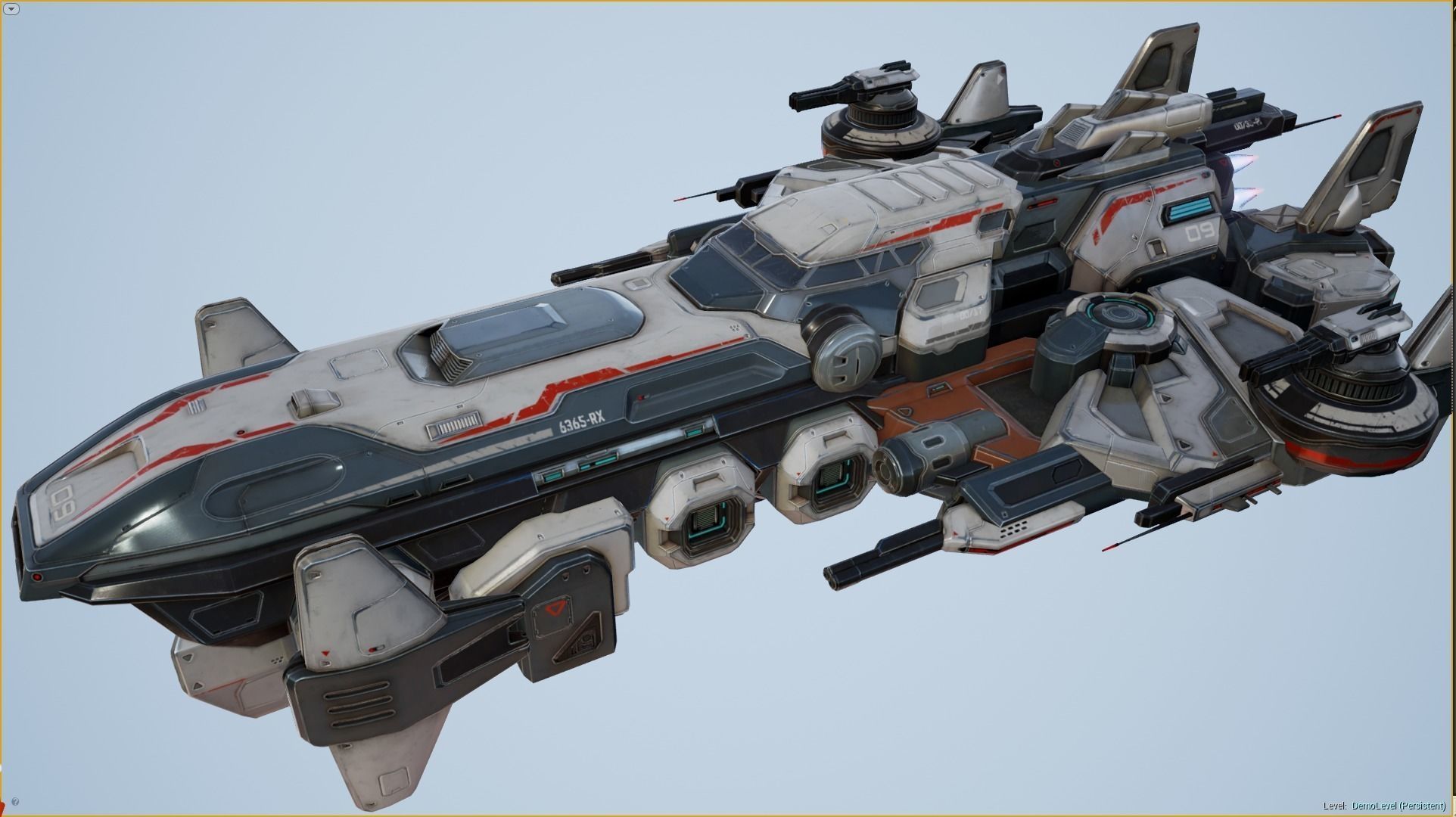 Spaceship Nemesis - low poly Low-poly 3D model_25