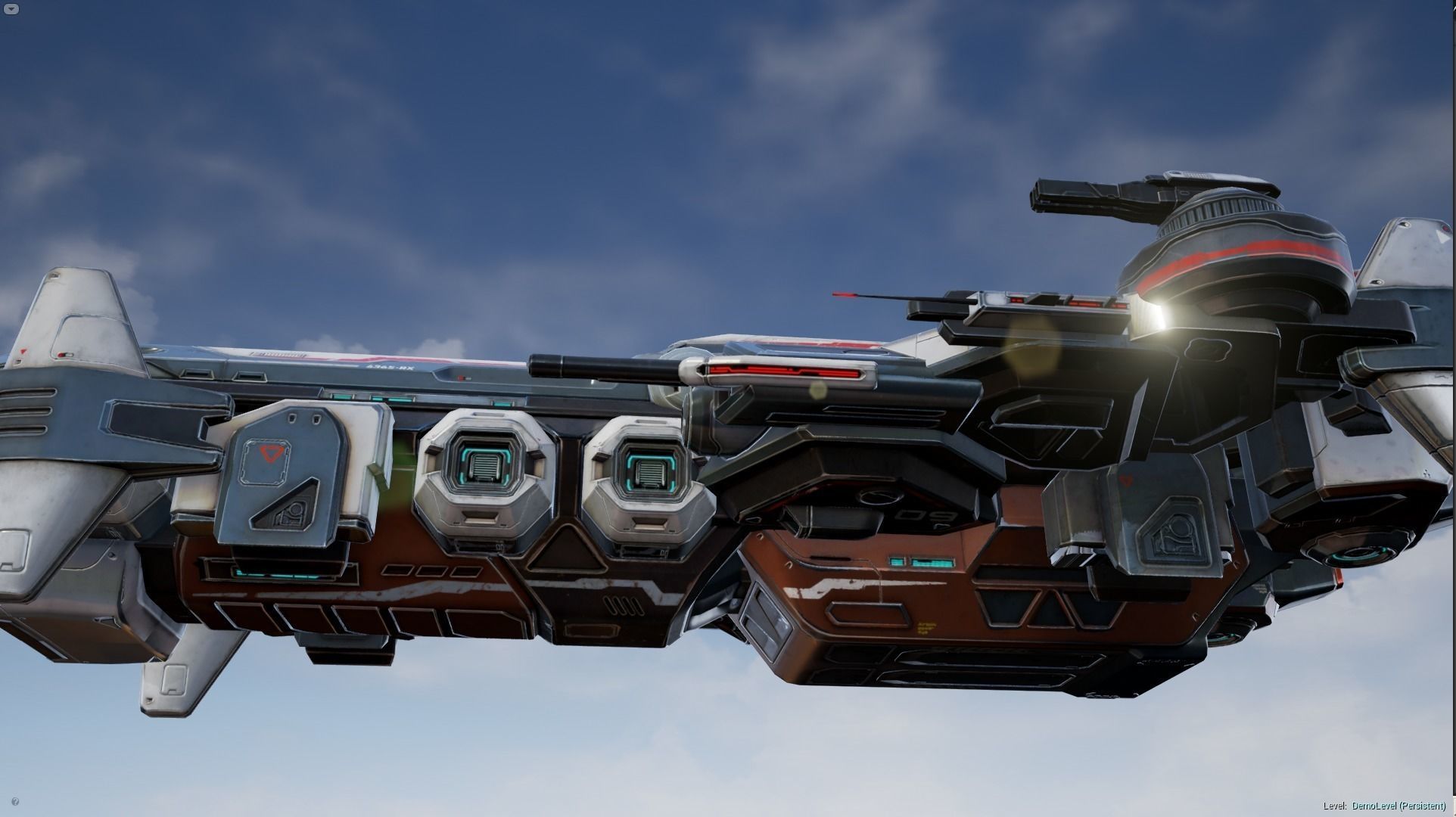 Spaceship Nemesis - low poly Low-poly 3D model_8