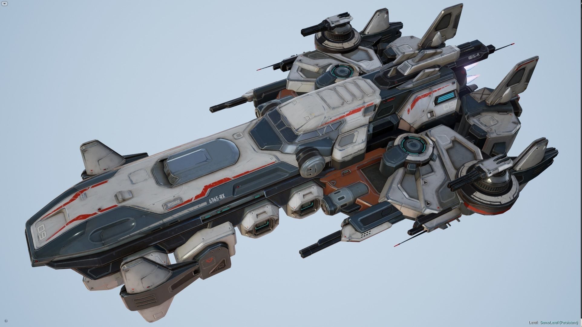 Spaceship Nemesis - low poly Low-poly 3D model_21