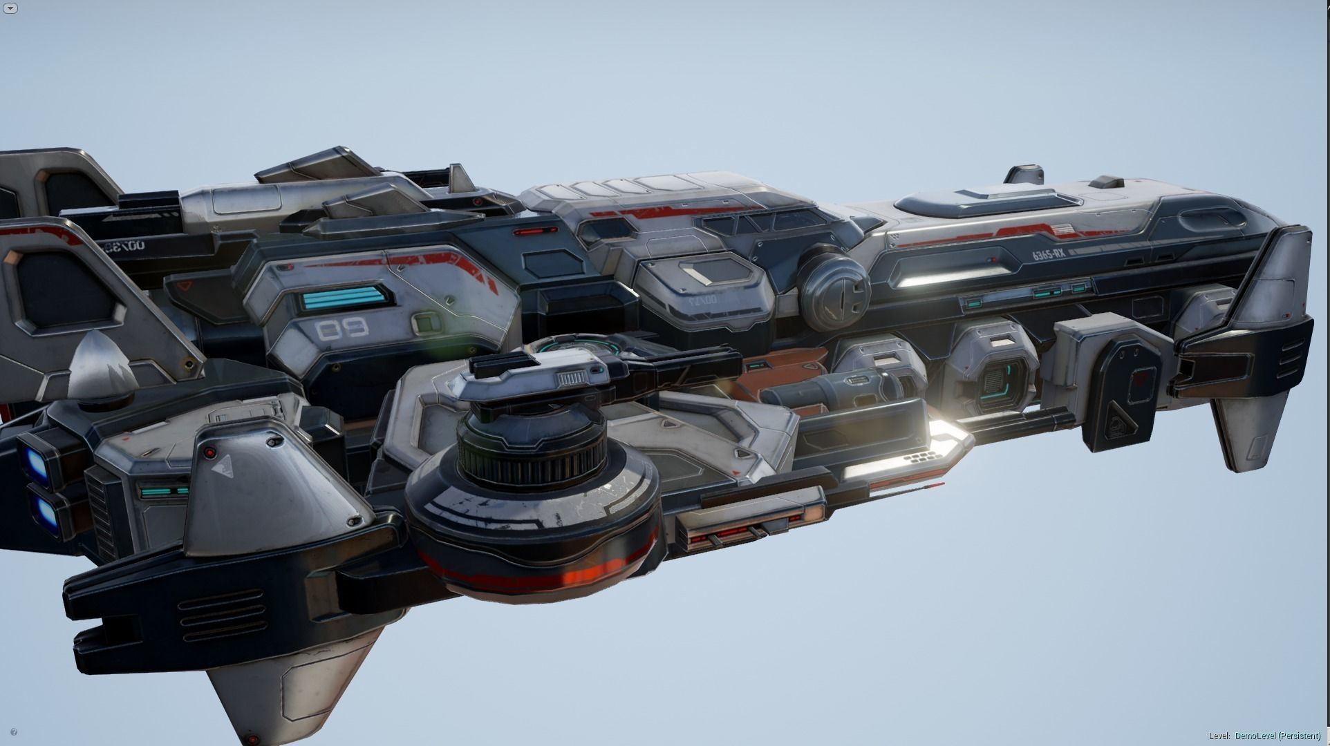Spaceship Nemesis - low poly Low-poly 3D model_18