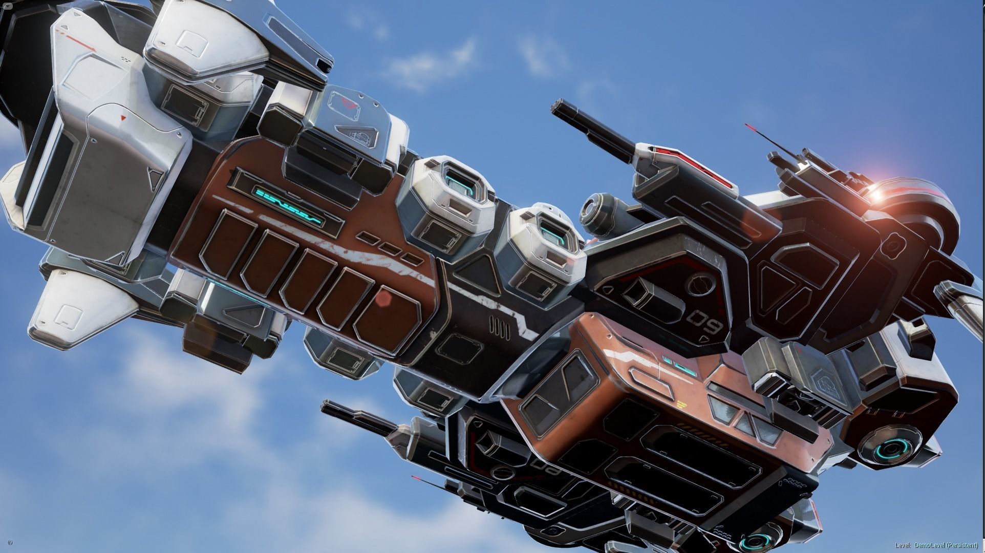 Spaceship Nemesis - low poly Low-poly 3D model_12