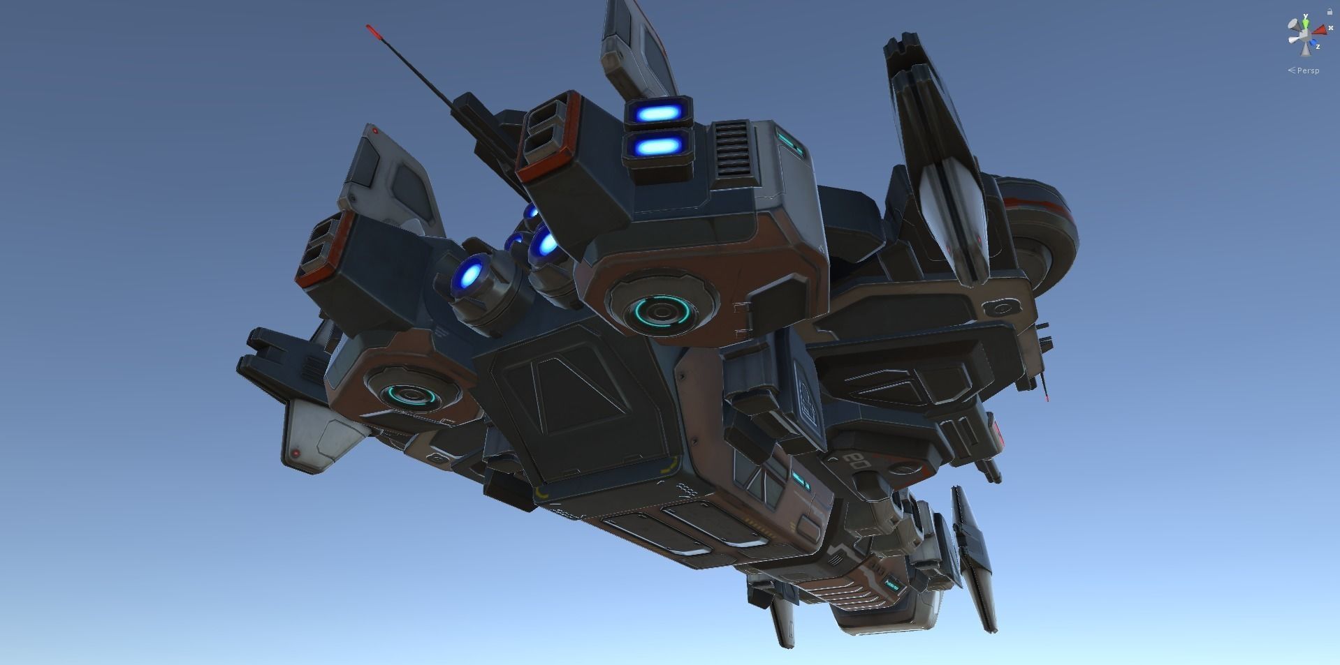 Spaceship Nemesis - low poly Low-poly 3D model_50