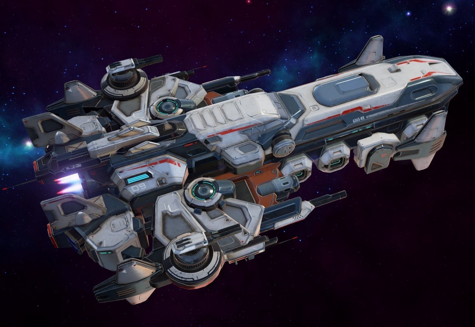 Spaceship Nemesis - low poly Low-poly 3D model_3