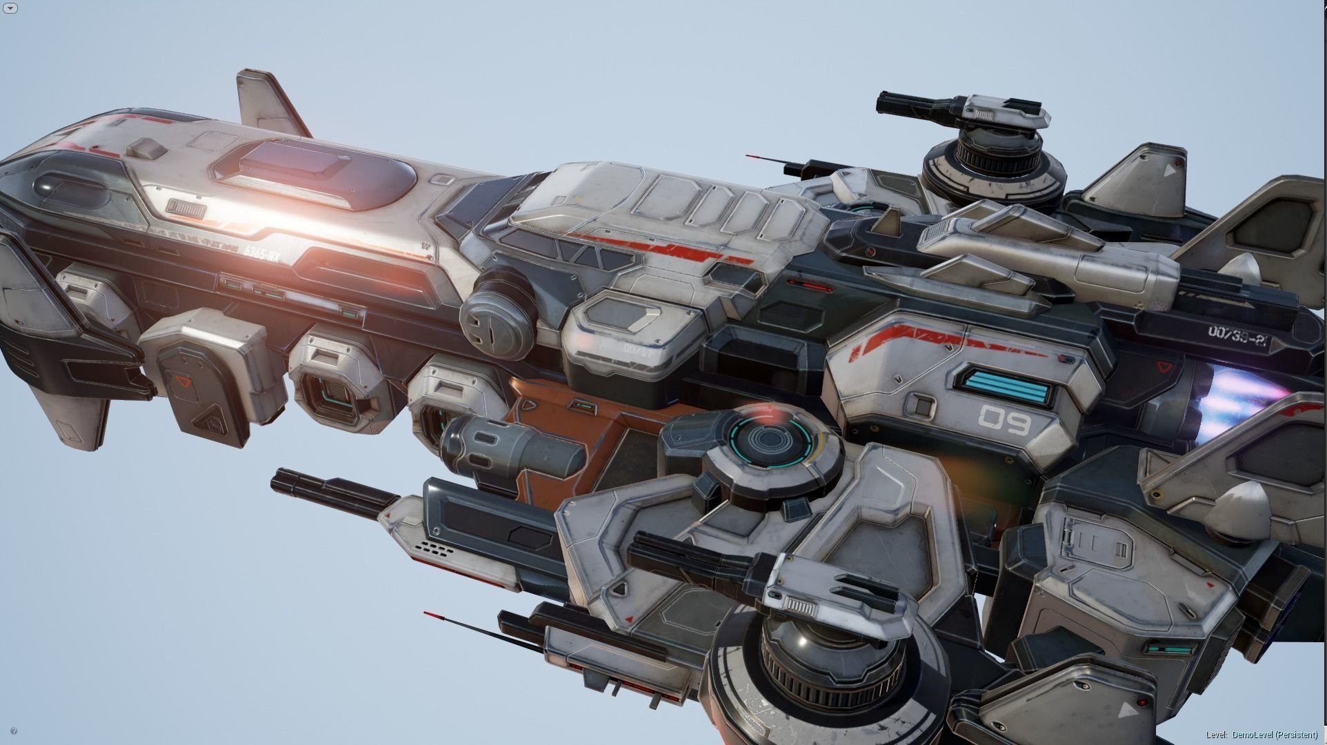 Spaceship Nemesis - low poly Low-poly 3D model_23