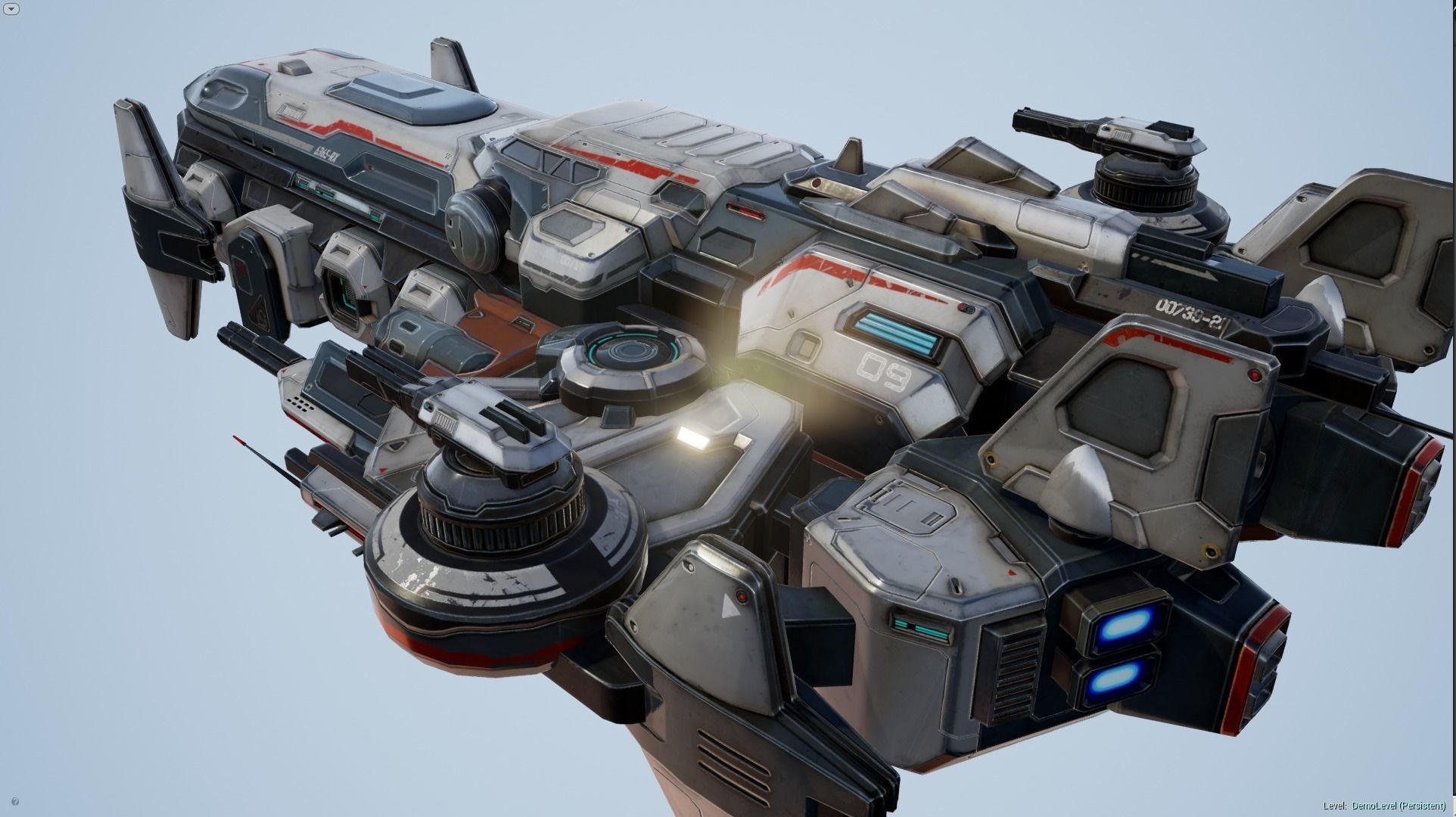 Spaceship Nemesis - low poly Low-poly 3D model_24