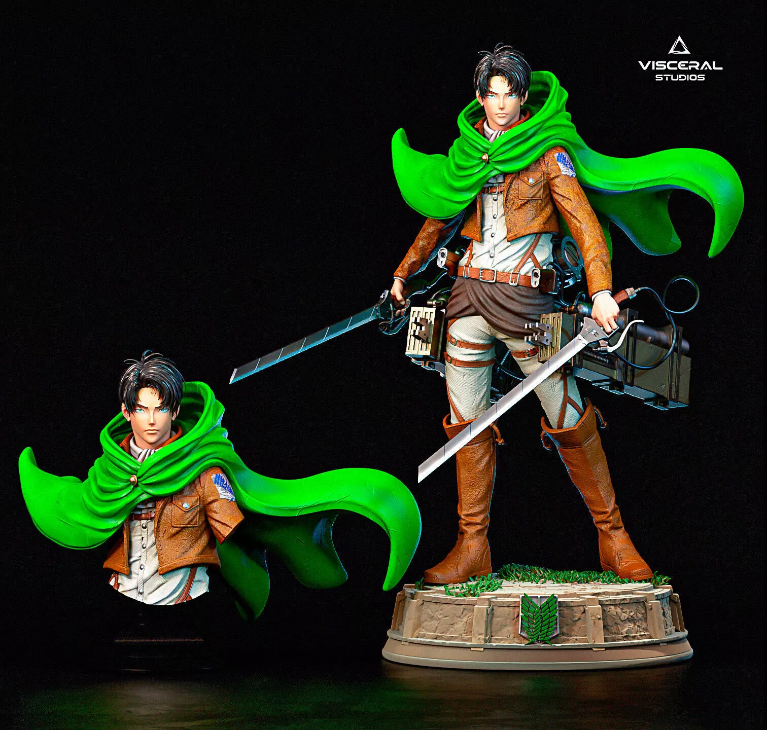 Levi Ackerman 3D Print Bust Pack LEVI Aot Shingeki no Kyojin 3D print model