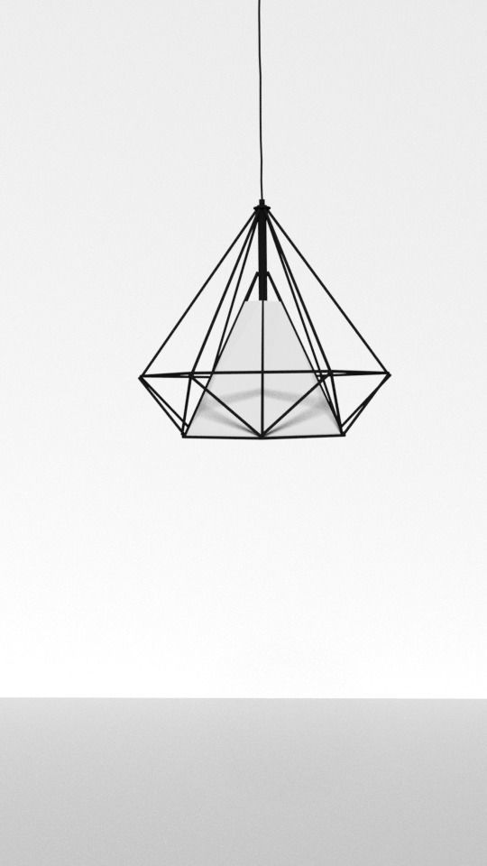 lamps geometric pendant light 3D model_0