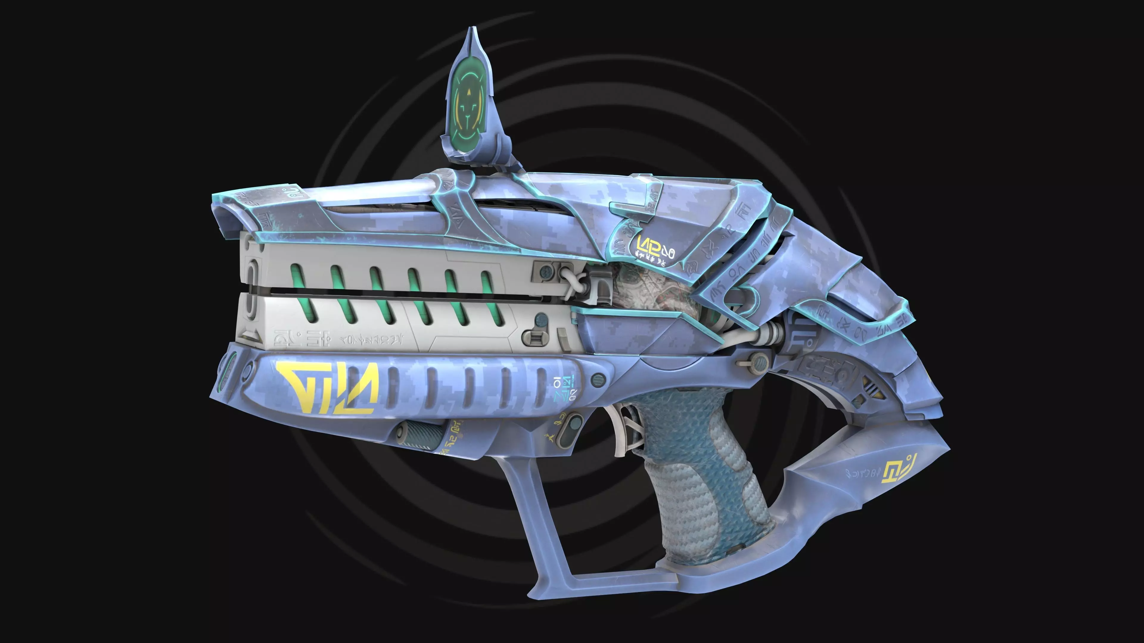 3D Model Sci-Fi Plasma Pistol - Energy Sidearm 3D model