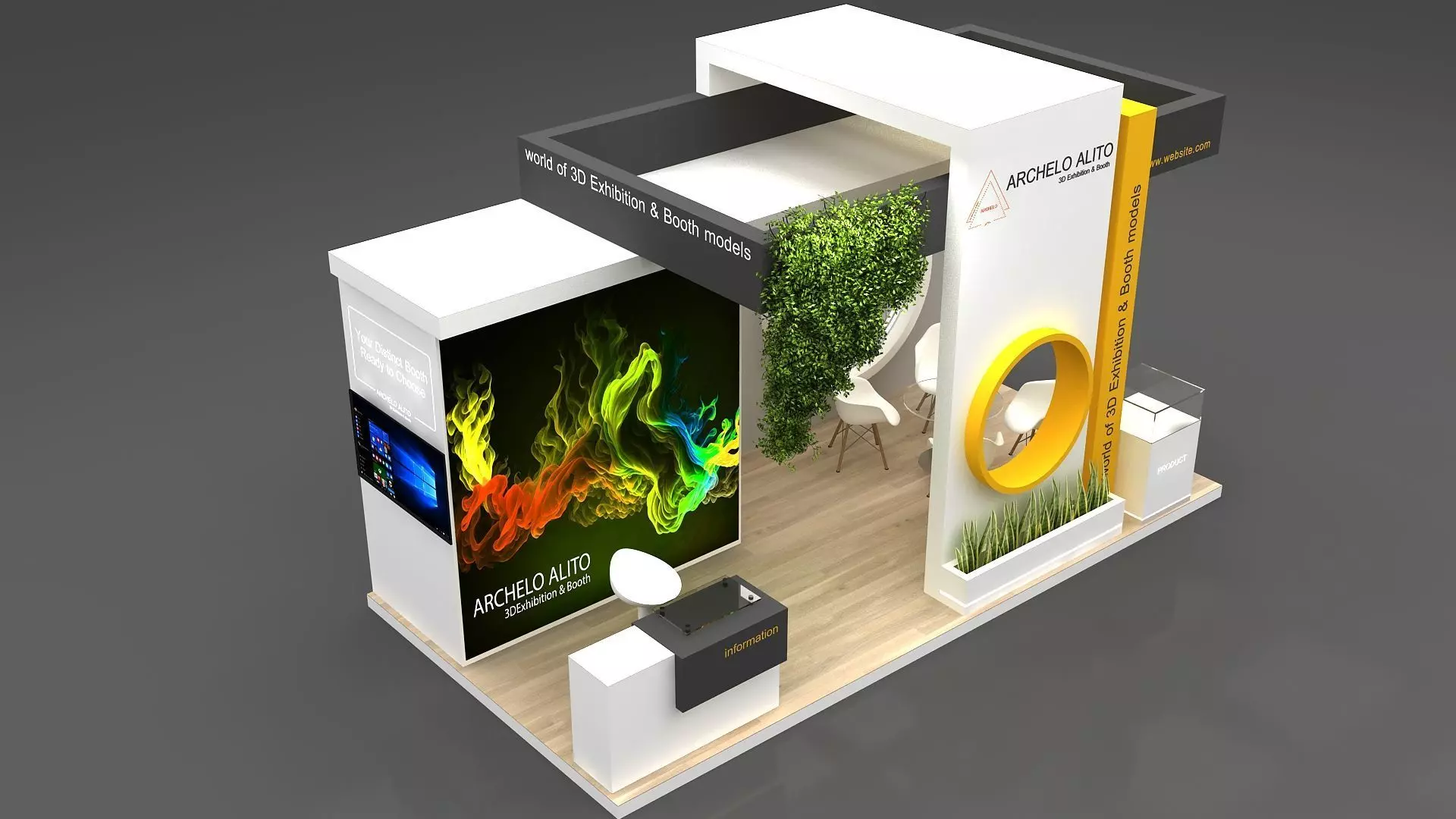 stall exhibition 3D model