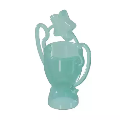 Transparent Star Championship Trophy 3D model