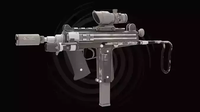 3D ModelKJC Submachine Gun - Tactical SMG 3D model