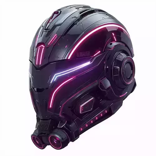 Cyber-Tech Tactical Helmet 3D Model