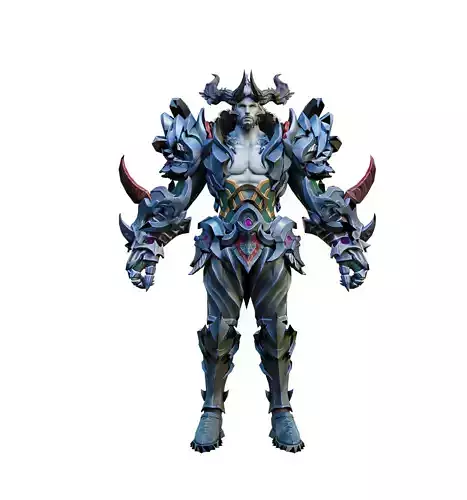 Dragonian Commander Low-poly 3D model