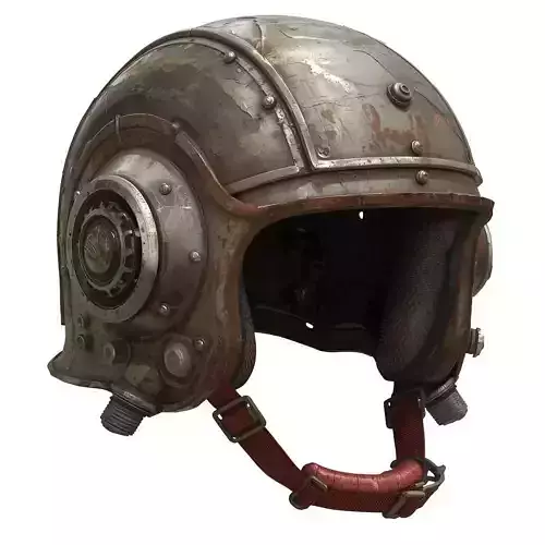 Steampunk Aviator Helmet 3D Model