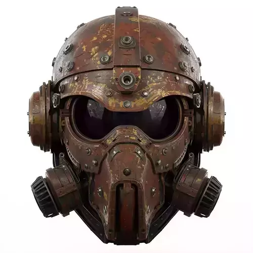 Steampunk Heavy Tactical Helmet 3D Model
