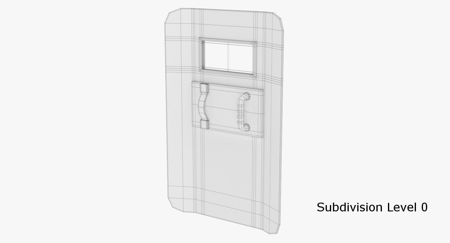 Riot Shield 3D model_5