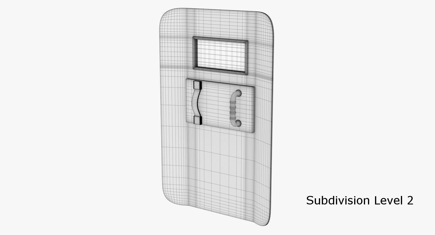 Riot Shield 3D model_7