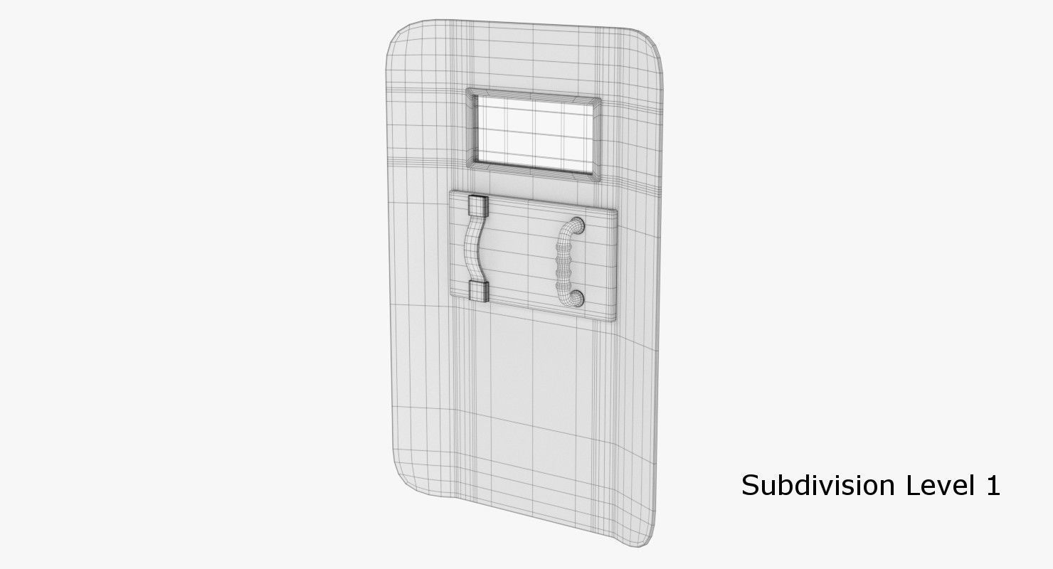 Riot Shield 3D model_6