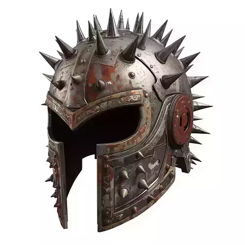 Wasteland Gladiator Spike Helmet 3D Model