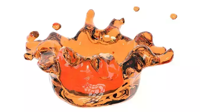 Soda Splash PBR Low-poly 3D model