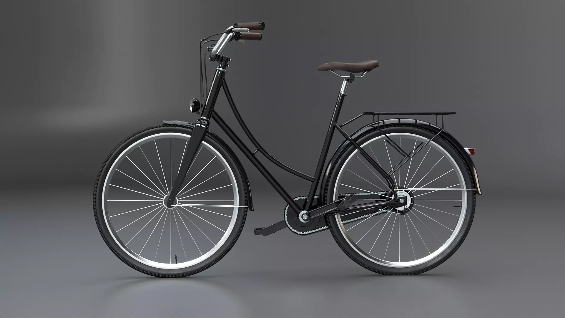 Realistic 3D Model of Dutch City Bicycle PBR Textured Low-poly 3D model