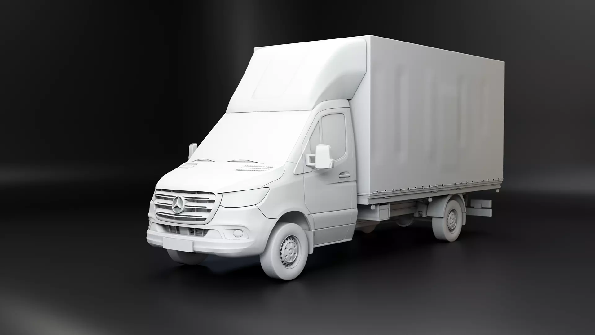 Mercedes Sprinter Curtain Side Tautliner Van 3D model