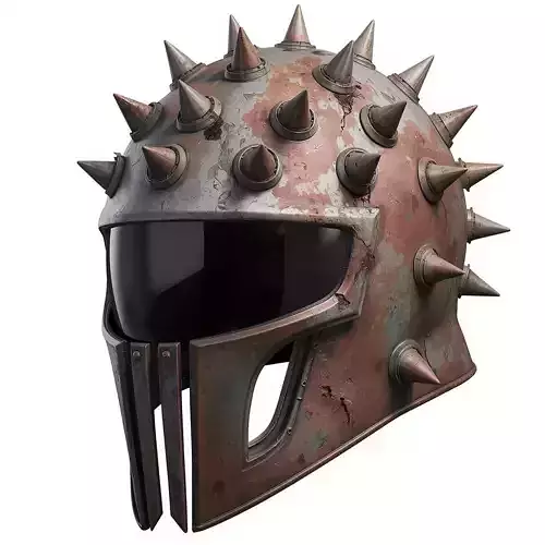 Wasteland Spiked Enforcer Helmet 3D Model