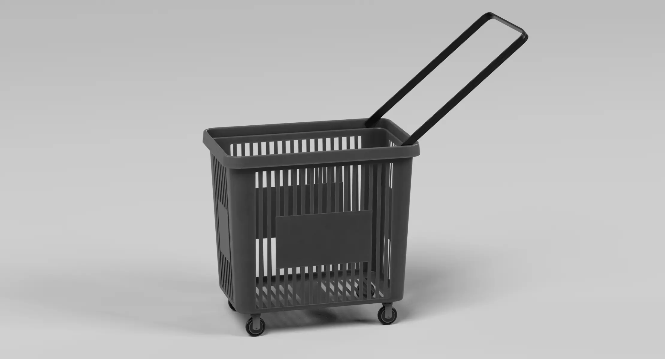 Shopping Cart V2 - Plastic Store Prop Rigged 3D model