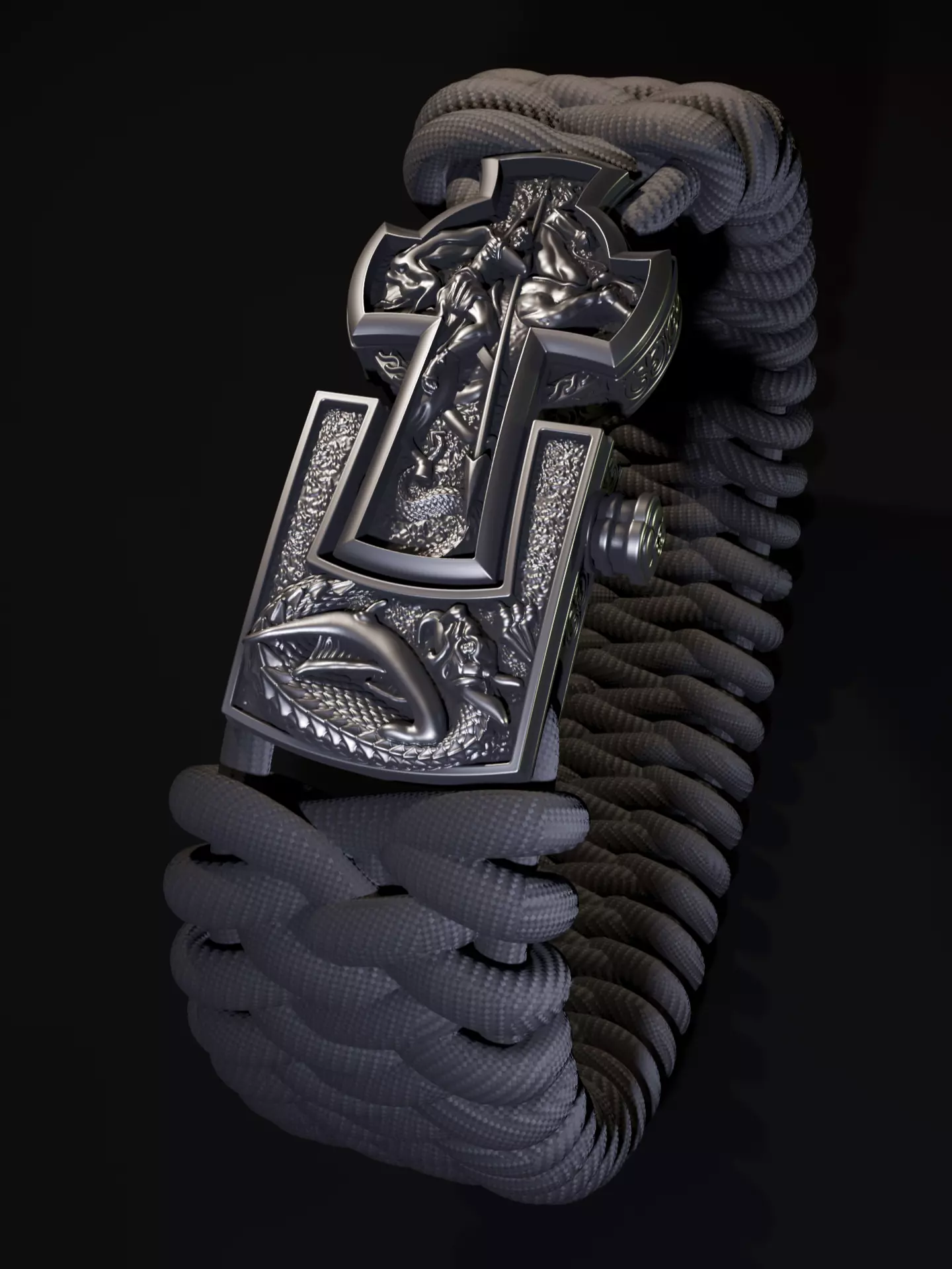 Saint George Bracelet High-Detail 3D Model 3D print model