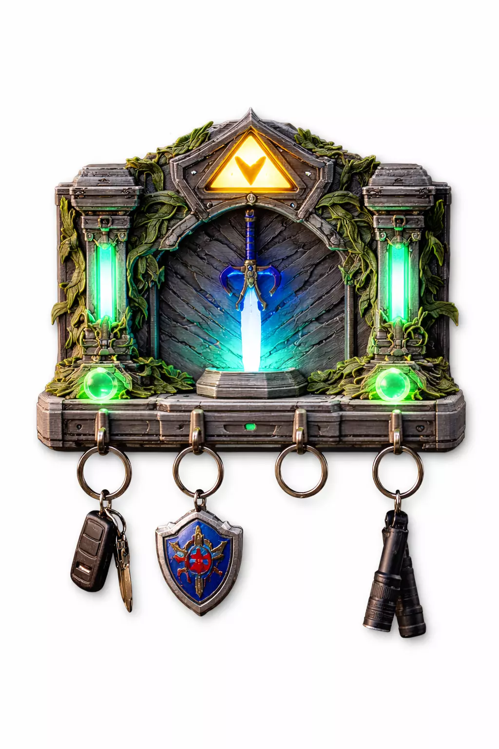 Sword of Destiny Wall key Holder Fantasy Shrine 3D Printed Color 3D print model