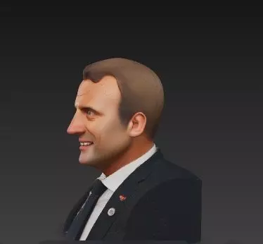 Emmanuel Macron France President 3D Model 3D print model