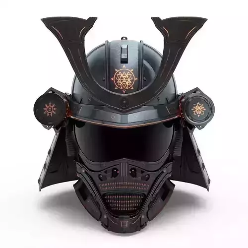 Cyber-Samurai Tactical Kabuto 3D Model